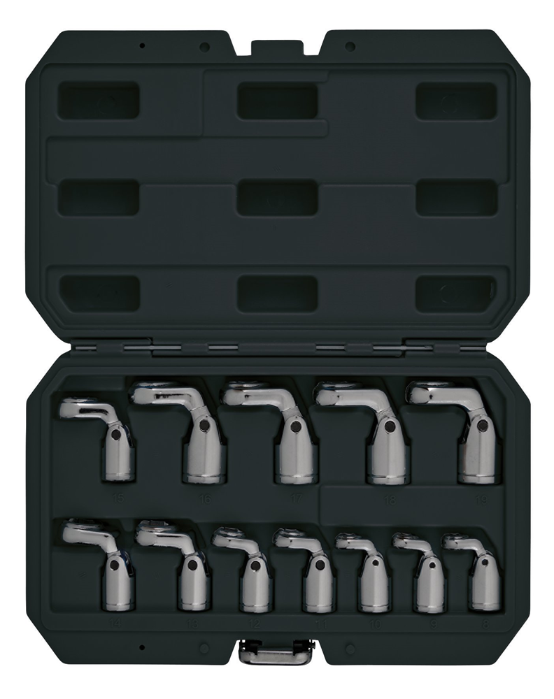 Draper FLEX CROWFOOT SOCKETS 12PC 12403 12403 Flexible Crowfoot Socket Wrench Set, 3/8" Sq. Dr. (12 Piece)