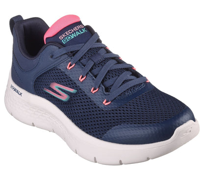 Skechers Go Walk Flex Womens Shoe | Navy/White/Pink | sz 4