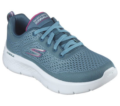 Skechers Go Walk Flex Womens Shoe | Teal/White | sz 4