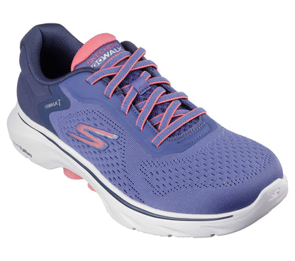 Skechers Go Walk 7 Womens Shoe | Blue/Pink | sz 5