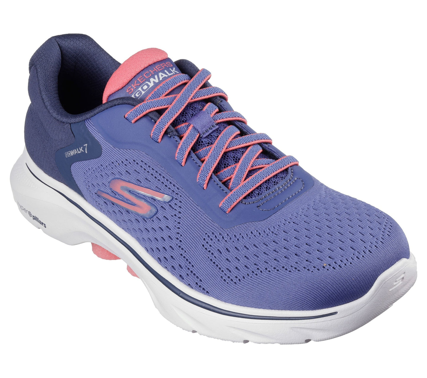 Skechers Go Walk 7 Womens Shoe | Blue/Pink | sz 8