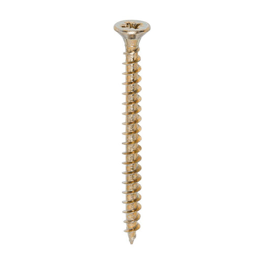 TIMCO Solo Woodscrew PZ2 CSK ZYP 5.0 x 60 Gold Pack 200