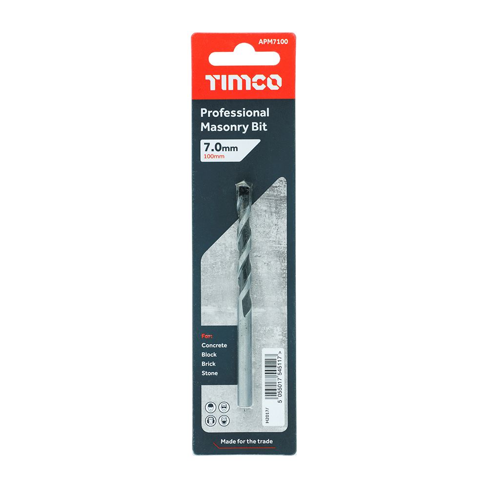 TIMCO Professional Masonry Bit 7.0 x 100 Pack 1
