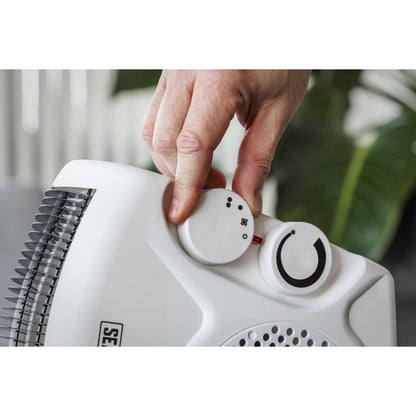 Sealey FH2010 Fan Heater with 2 Heat Settings & Thermostat 2000W/230V | 1000/2000W, Thermostat, Tip-Over Switch | Tough composite case with integral