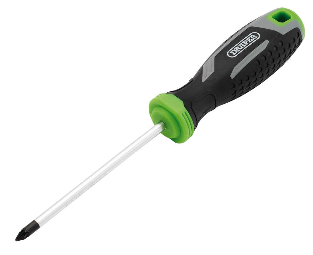 Draper PZ1X100MM POZI SCREWDRIVER Pozi Soft Grip Screwdrivers