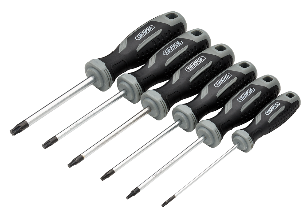 Draper SET 4 - 6PC SET - TX-STAR Soft Grip Screwdriver Set (6 Piece)