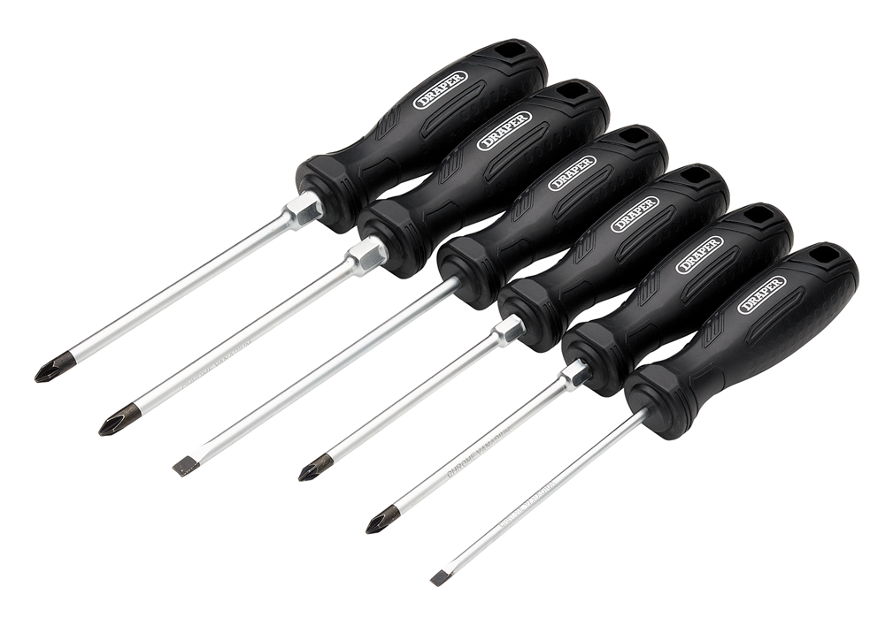 Draper SET 2 - 6PC SET - REGULAR (S) Hard Grip Screwdriver Set (6 Piece)