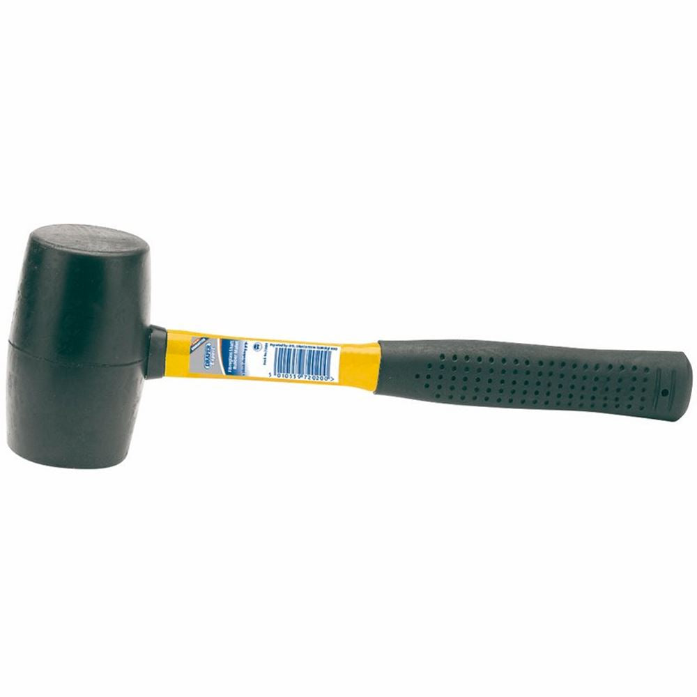 Draper RUBBER MALLET-FIBREGLASS SHAFT 72020 Rubber Mallet with Fibreglass Shaft (680g-24oz)