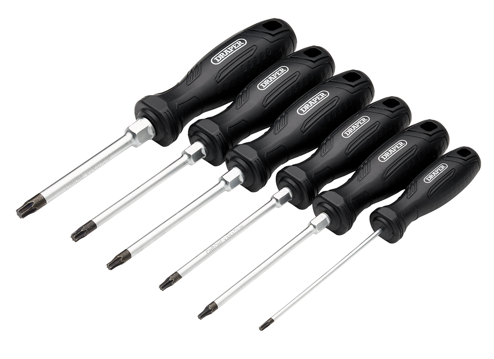 Draper SET 3 - 6PC SET - TX-STAR Hard Grip Screwdriver Set (6 Piece)