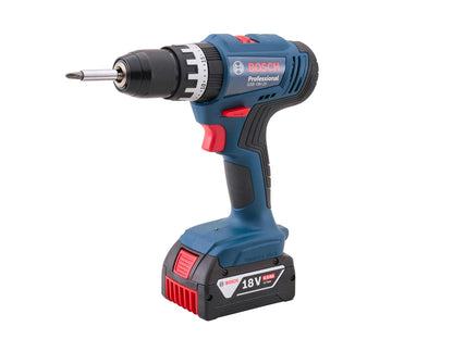 Bosch 18V Combi Drill with 2 x 4Ah Li-ion Batteries Professional Trade DIY Workshop Equipment