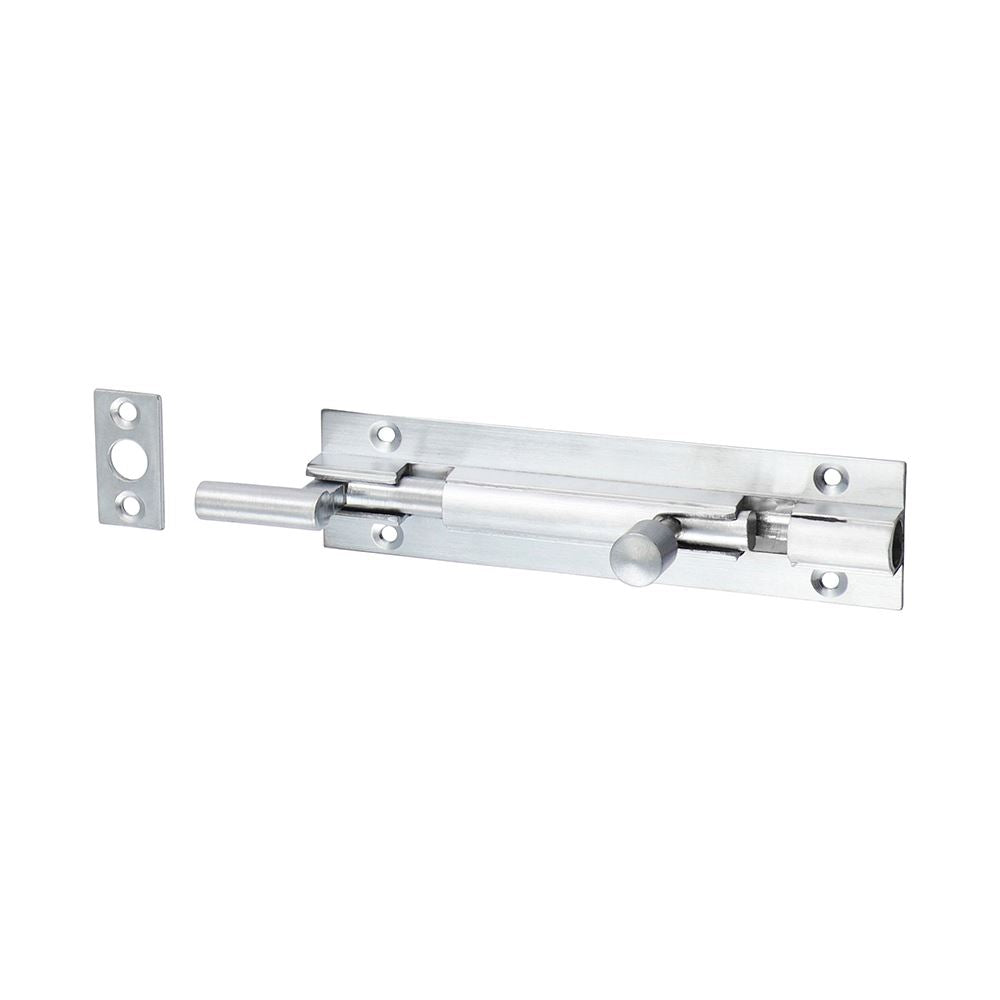 TIMCO Nkd. Barrel Bolt Sat. Chrome 100 x 25mm Pack 1