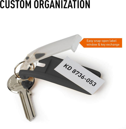 Durable Key Clips Organisational Label Hooks Assorted Pack of 24 | Durable Key Clips for Office, Warehouse and Workplace Use
