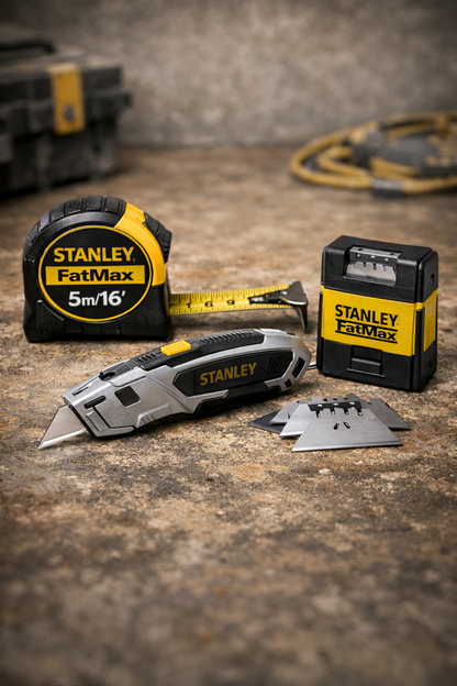 Stanley FatMax Triple Pack Tape Measure Knife & Blades FMHT43257-0
