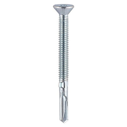 TIMCO WingTip Screw S/DRILL No4 Zinc 5.5 x 100 Silver Pack 100
