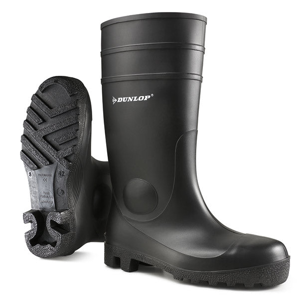 DUNLOP PROTOMASTER FULL SAFETY PVC WELLINGTONS BLACK 06.5