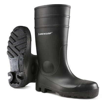 DUNLOP PROTOMASTER FULL SAFETY PVC WELLINGTONS BLACK 09