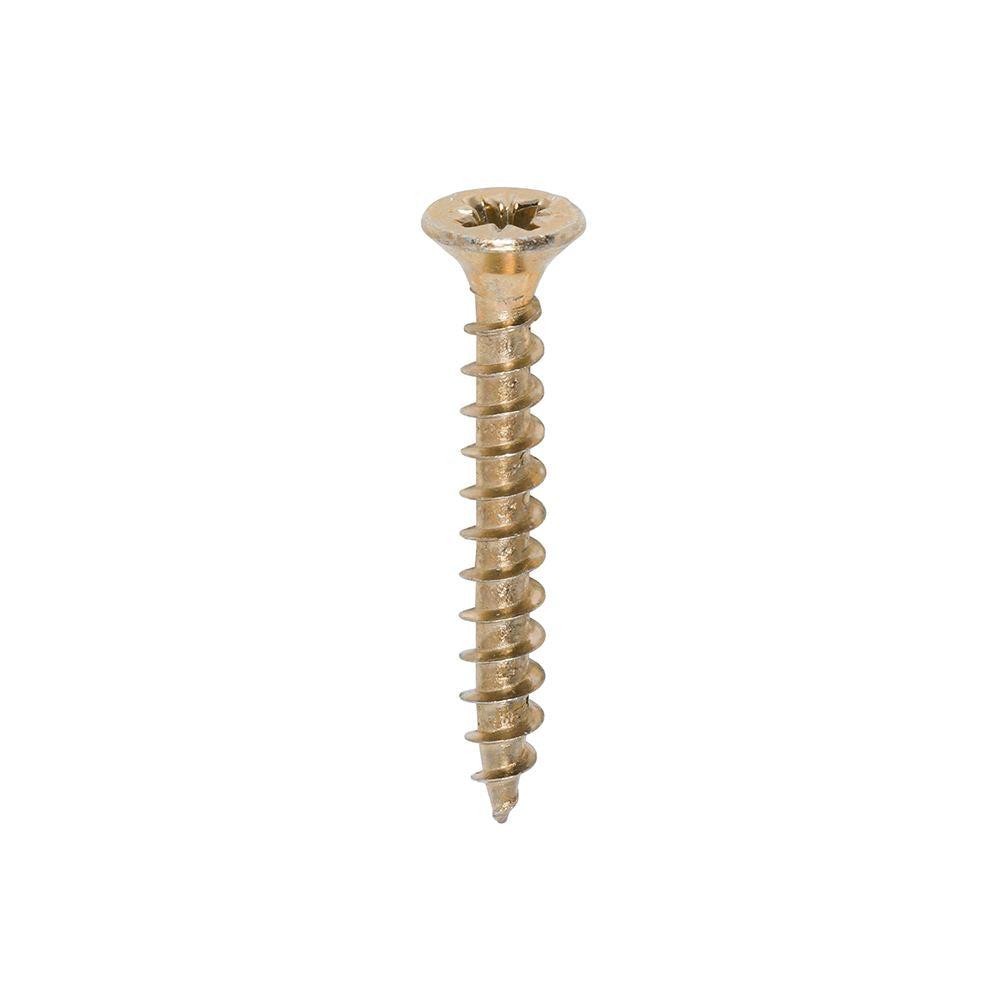 TIMCO Solo Woodscrew PZ2 CSK ZYP 4.5 x 35 Gold Pack 200