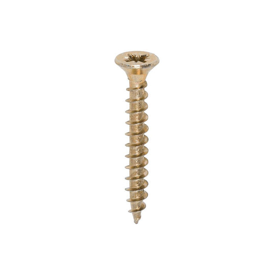 TIMCO Solo Woodscrew PZ2 CSK ZYP 4.5 x 35 Gold Pack 200