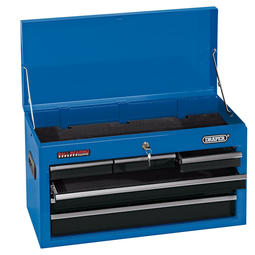 Draper 6 DRAWER TOOL CHEST 14606 14606 Tool Chest, 6 Drawer, 26", Blue
