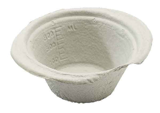 Click Medical Disposable Paper Vomit and General Purpose Bowl Pack of 200, 230mm Brown with Integrated Measuring Graduations