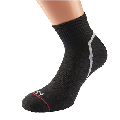 1000 Mile Active QTR Sock Mens (Single) Black XLarge