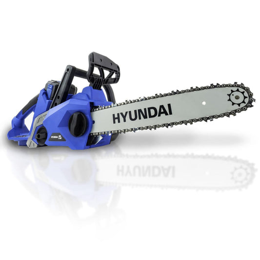 Hyundai HYC40LI Cordless Chainsaw 40V 2.5Ah 14in 35cm Bar 17m/s Battery & Charger Li-Ion Garden Saw Tree Log Cutting Garden Saw