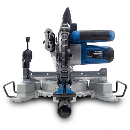 Hyundai HYMS1500E Electric Mitre Saw 1500W 210mm Blade 70mm Cut Sliding 230V Chop Saw Sliding Saw Woodworking Chop Saw