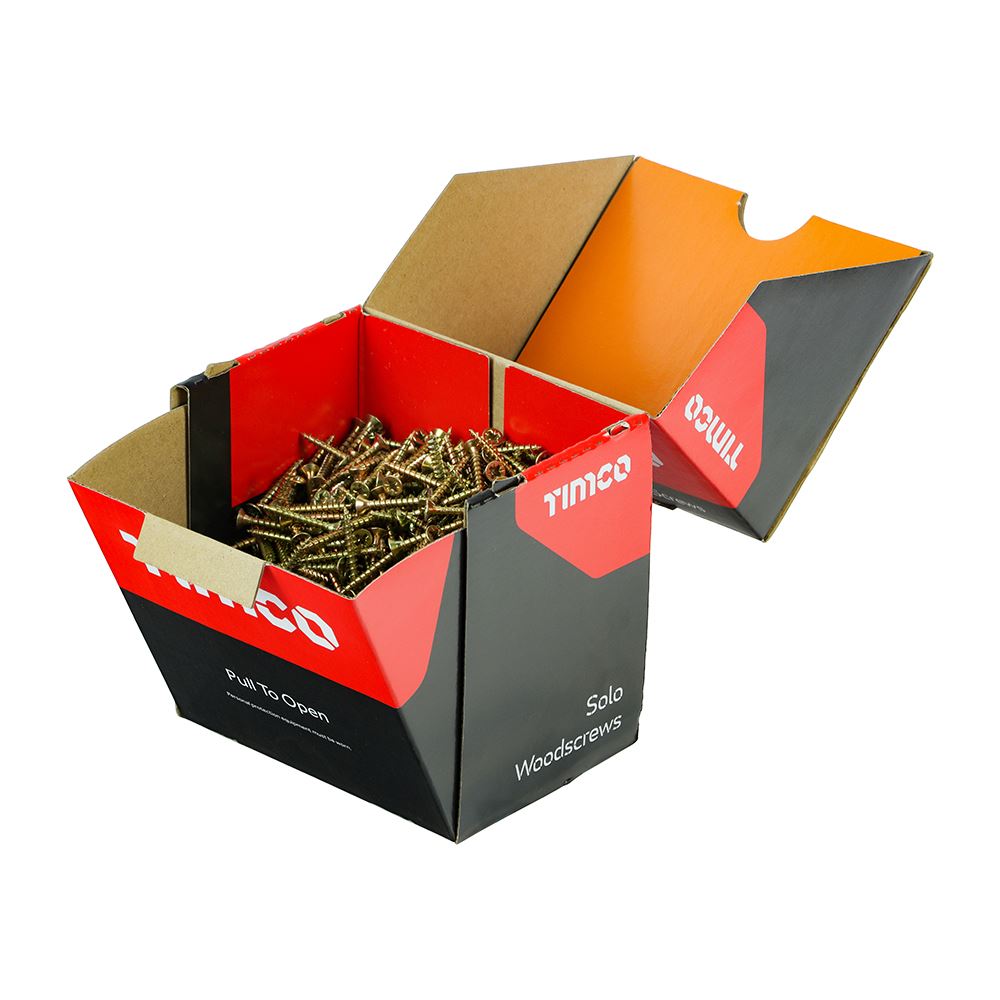TIMCO Solo Woodscrew CSK - ZYP (IND) 4.0 x 30 Gold Pack 1000