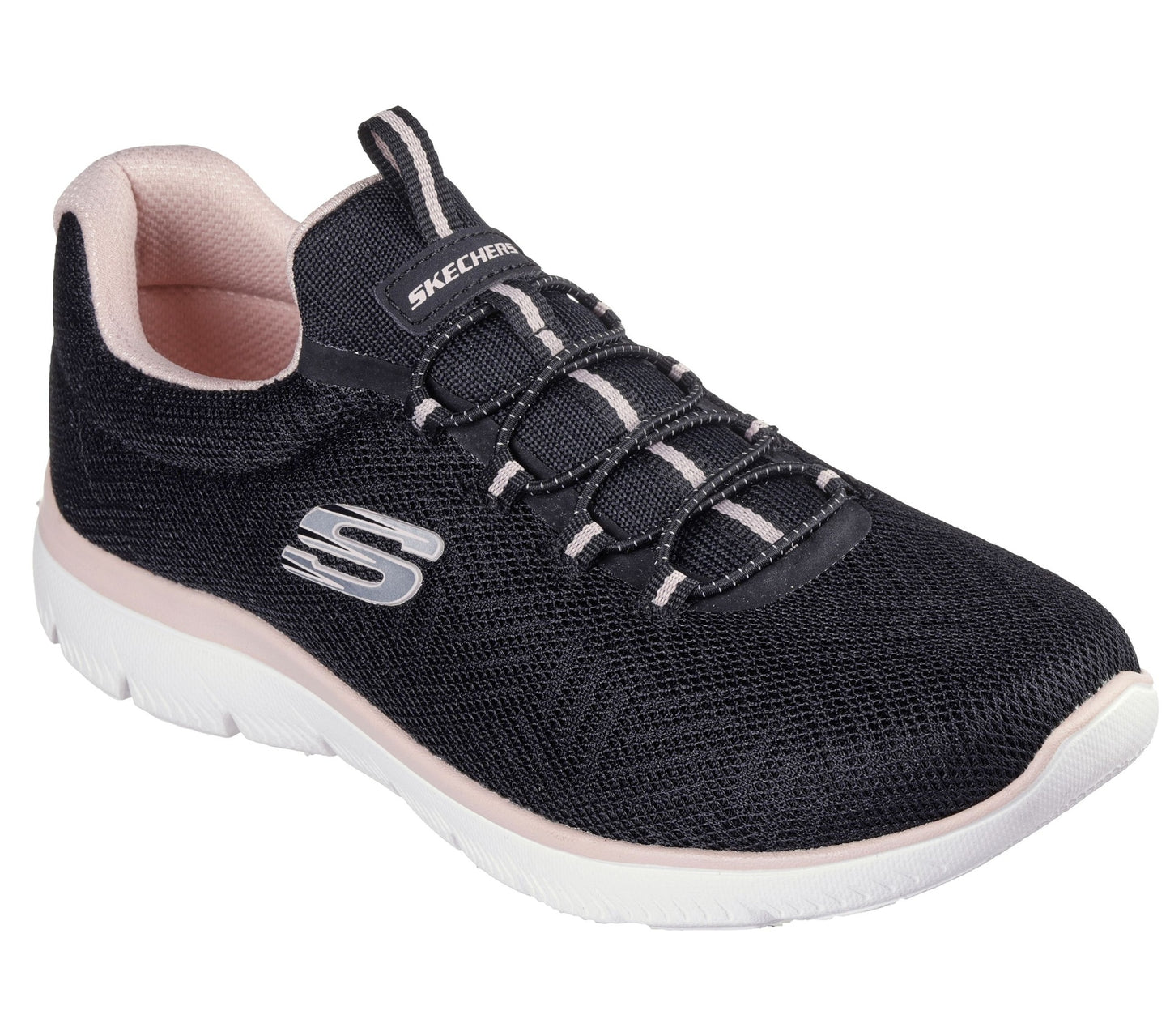 Skechers Summit Womens Shoe | Black/Pink | sz 4