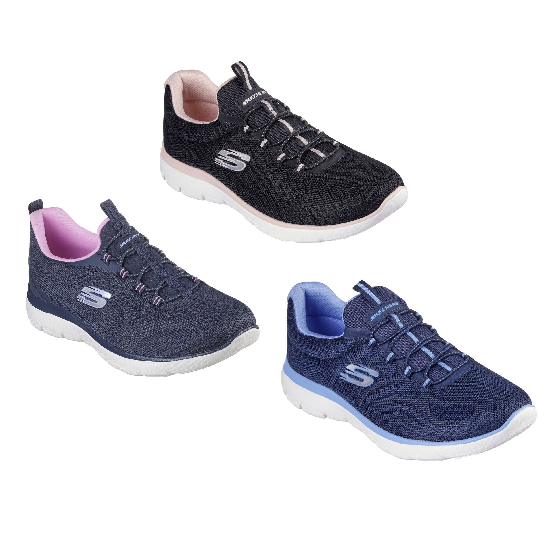 Skechers Summit Womens Shoe | Navy/Pink | sz 5.5
