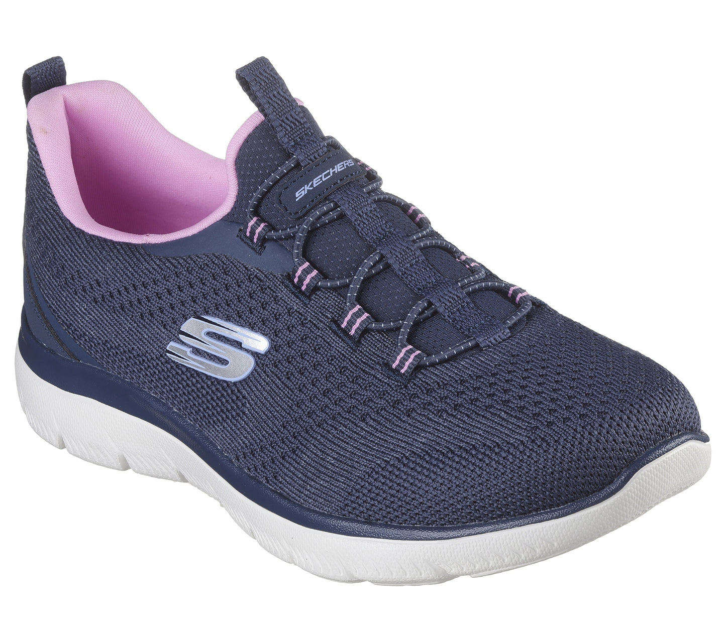 Skechers Summit Womens Shoe | Navy/Pink | sz 6