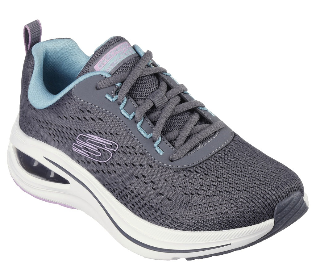 Skechers Skech-Air Womens Shoe | Charcoal/Mint | sz 5