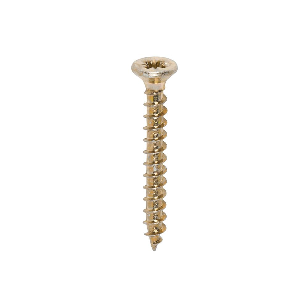 TIMCO Solo Woodscrew PZ1 CSK ZYP 3.0 x 25 Gold Pack 200