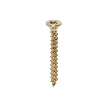 TIMCO Solo Woodscrew PZ1 CSK ZYP 3.0 x 25 Gold Pack 200