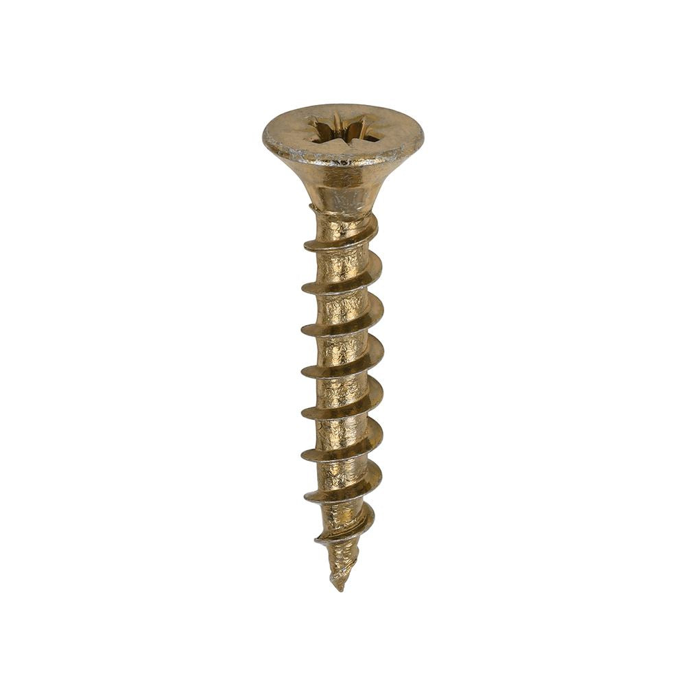 TIMCO Solo Woodscrew PZ2 CSK ZYP 5.0 x 30 Gold Pack 200