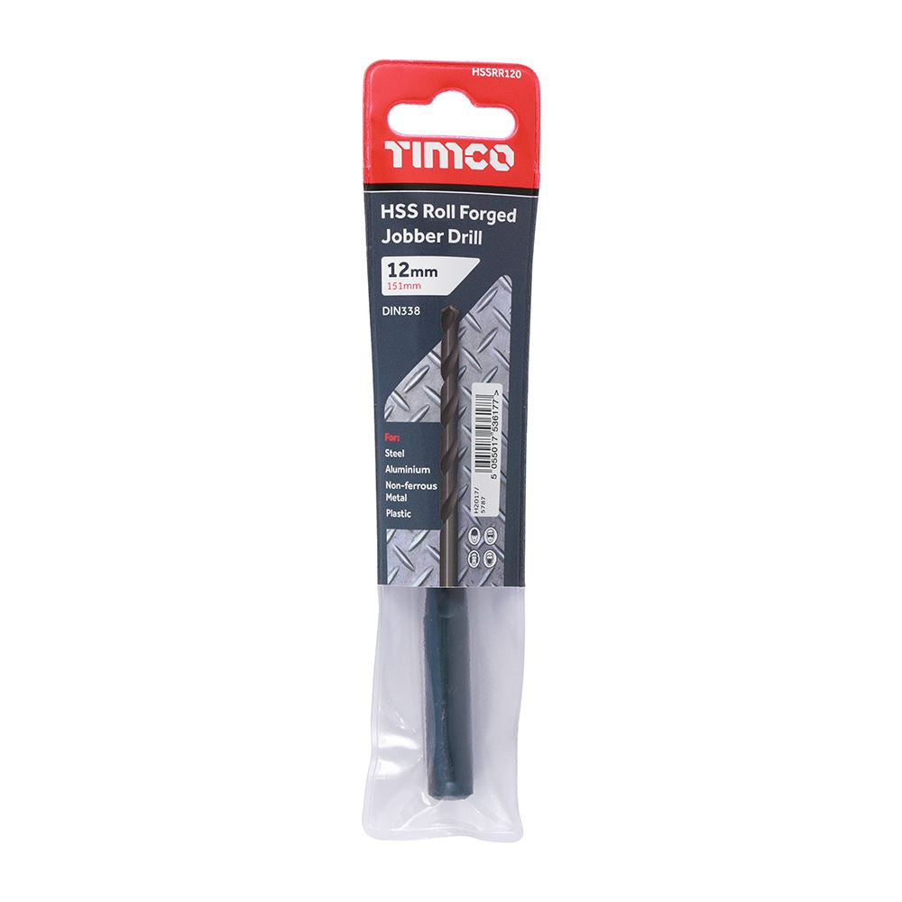 TIMCO HSS-R Jobber Drill Bit 12.0mm Pack 5