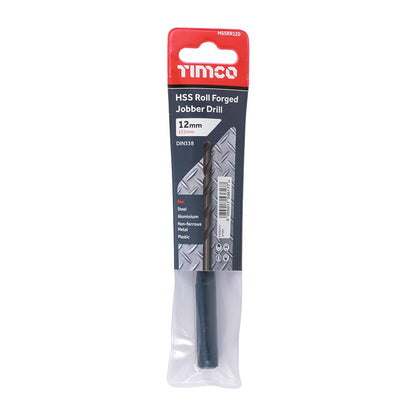 TIMCO HSS-R Jobber Drill Bit 12.0mm Pack 5