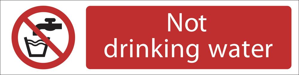 Draper NOT DRINKING WATER SIGN 73160 Not Drinking Water' Prohibition Sign