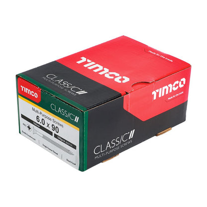 TIMCO Classic Screw PZ3 CSK ZYP 6.0 x 90 Gold Pack 100