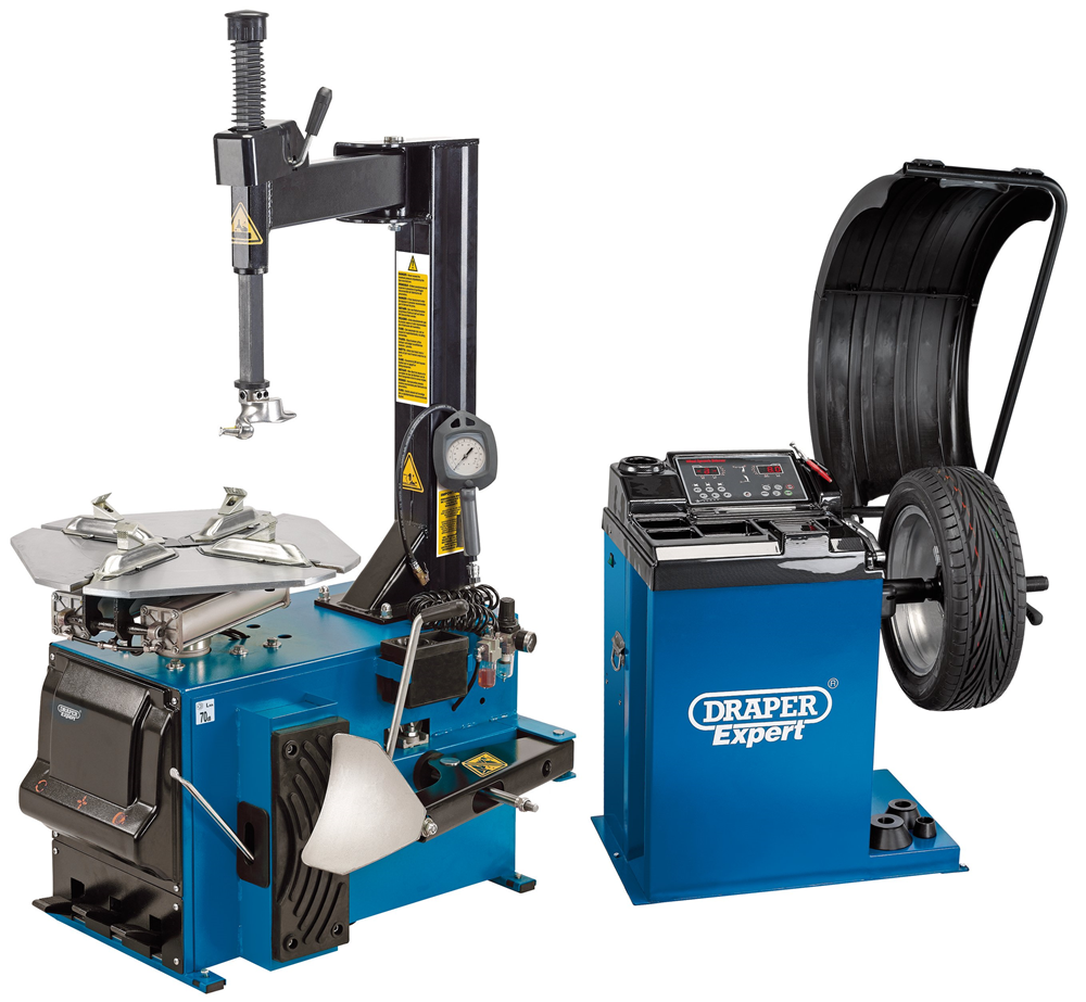 Draper TYRE CHANGER/WHEEL BALANCE KIT 16235 Tyre Changer and Wheel Balancer Kit