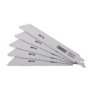 Draper RECIP SAW BLADE 5PCS - S922VF 43463 Bi-metal Reciprocating Saw Blades for Metal, 150mm, 10-14tpi (Pack of 5)