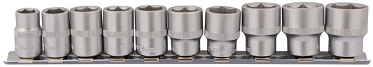 Draper 10PC 3/8 SOCKET SET RAIL 16400 3/8" Square Drive Socket Set on Metal Rail (10 Piece)