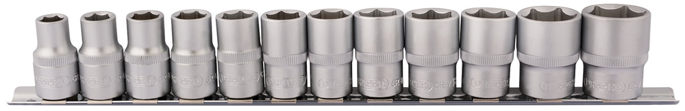 Draper 12PC 1/2 SOCKET SET RAIL 16402 1/2" Square Drive Socket Set on Metal Rail (12 Piece)