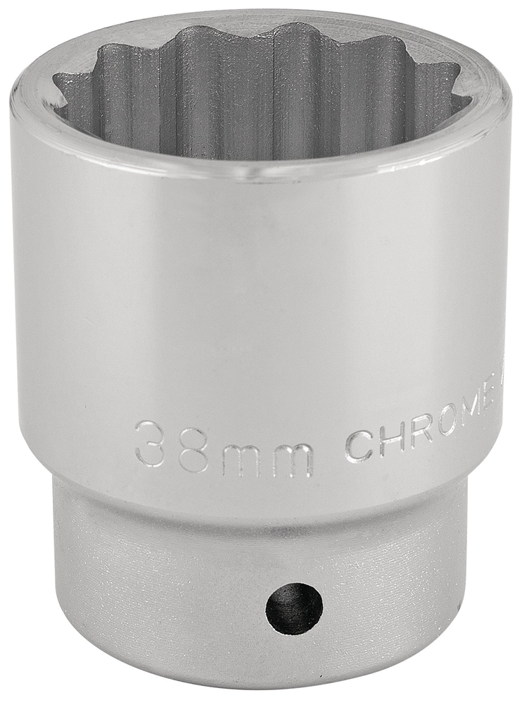 Draper 38MM 12PT SOCKET 3/4DR BULK 16703 3/4" Sq. Dr. Metric Sockets (Polished Chrome)