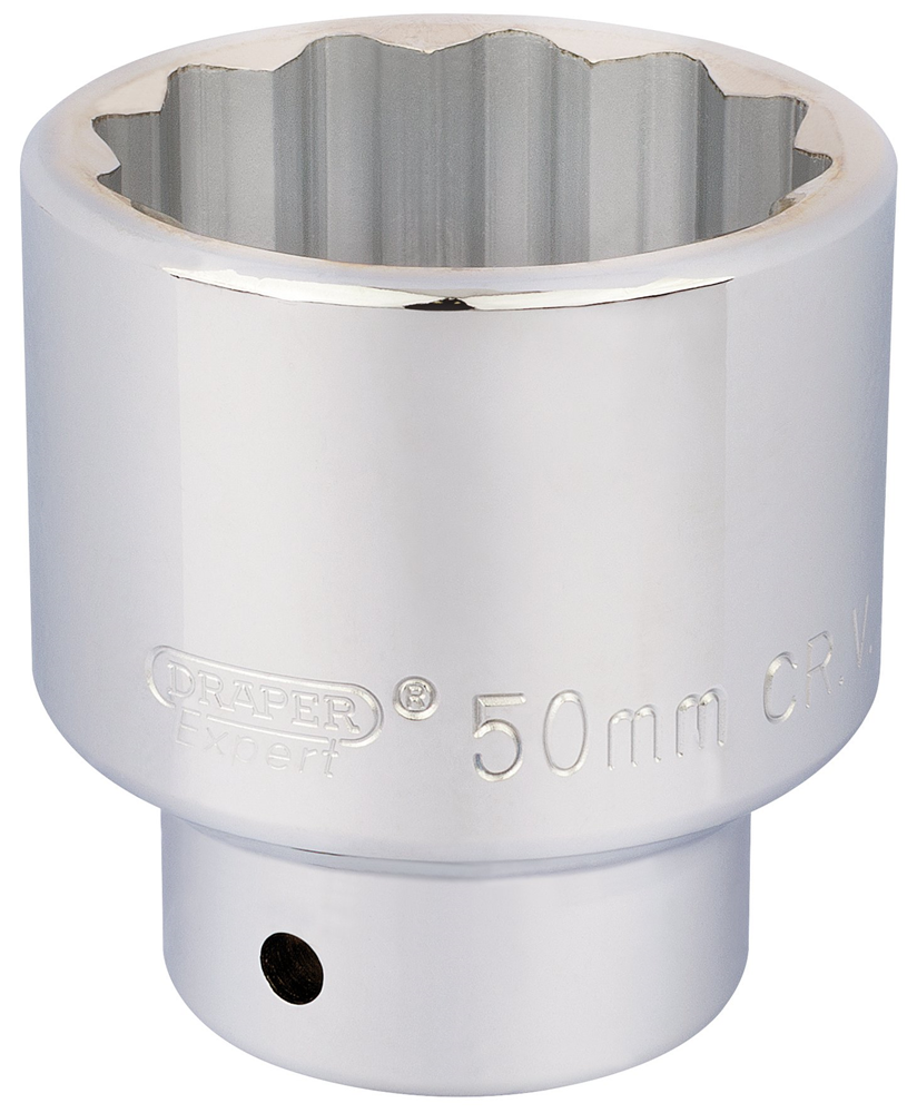 Draper 50MM 12PT SOCKET 3/4DR BULK 16707 3/4" Sq. Dr. Metric Sockets (Polished Chrome)