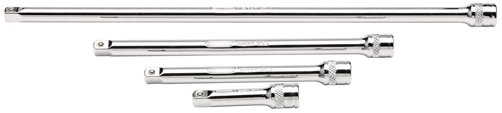 Draper 4PC 1/4 EXT BAR SET-PCKD 16765 Extension Bar Set, 1/4" Sq. Dr., Polished Chrome (4 Piece)