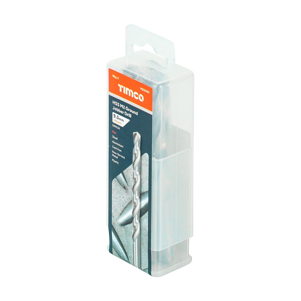 TIMCO HSS-G Jobber Drill Bit M2 9.5mm Pack 5