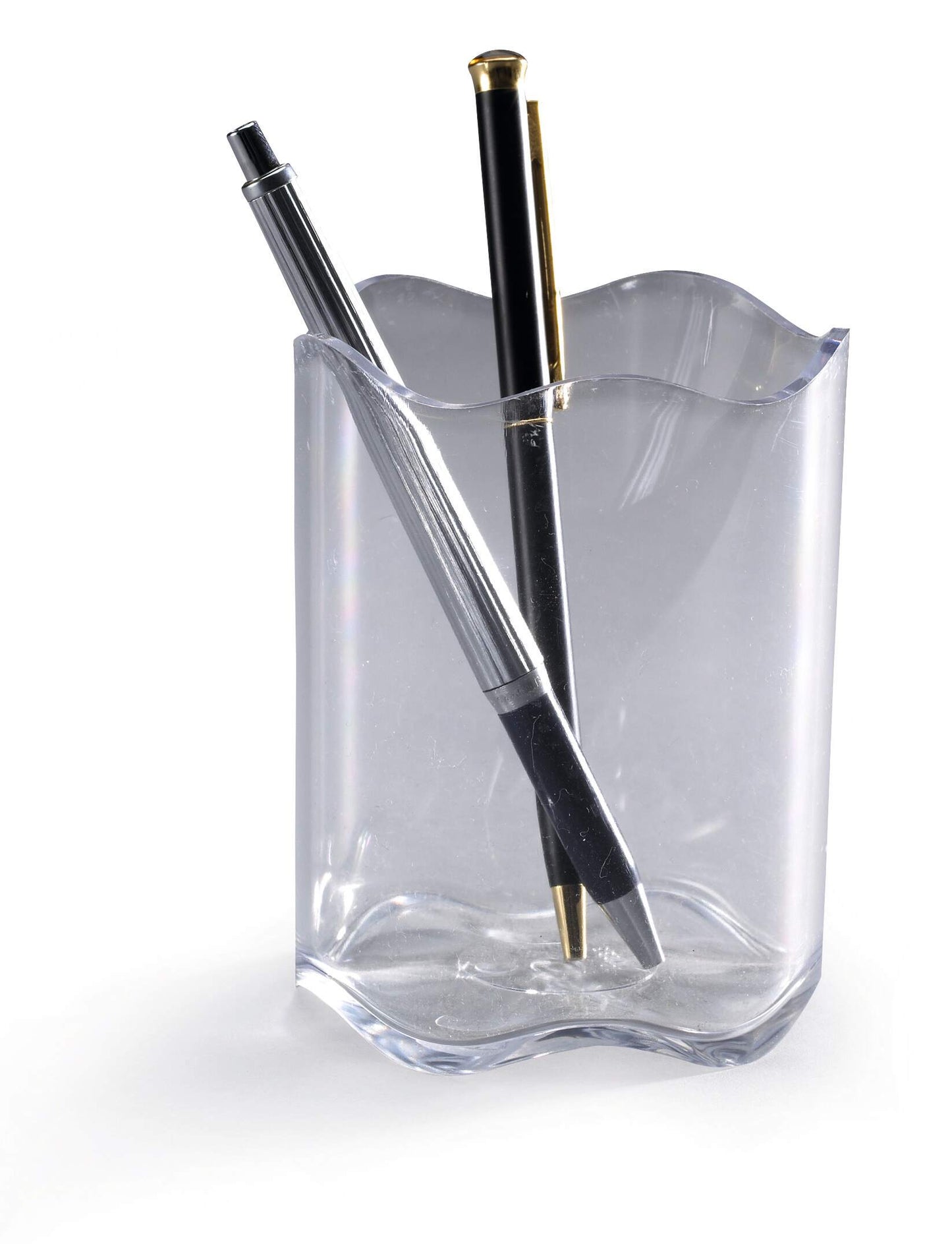 Durable TREND Pen Pot Pencil Holder Desk Tidy Transparent Organizer Cup | Clear