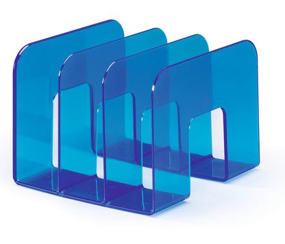 Durable TREND Magazine Stand Desk File Holder Book Organiser | Clear Blue