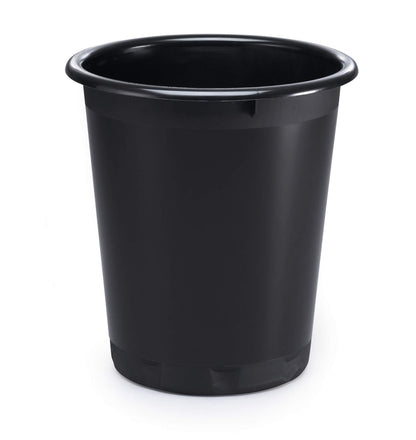 Durable Plastic Recycling Waste Paper Bin | 13 Litre | Black